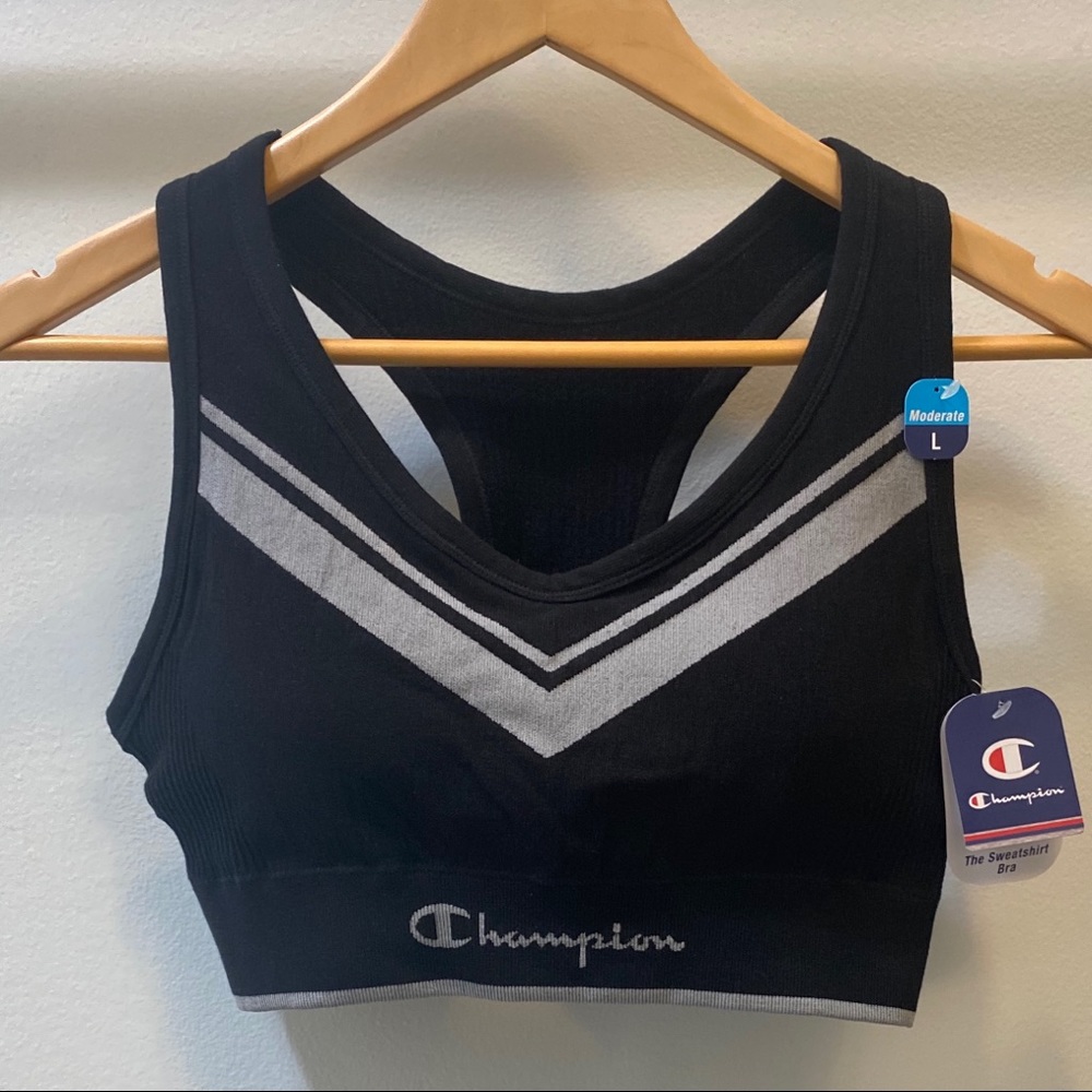 NEW! Champion Sweatshirt Chevron Sports Bra - Picture 8 of 8